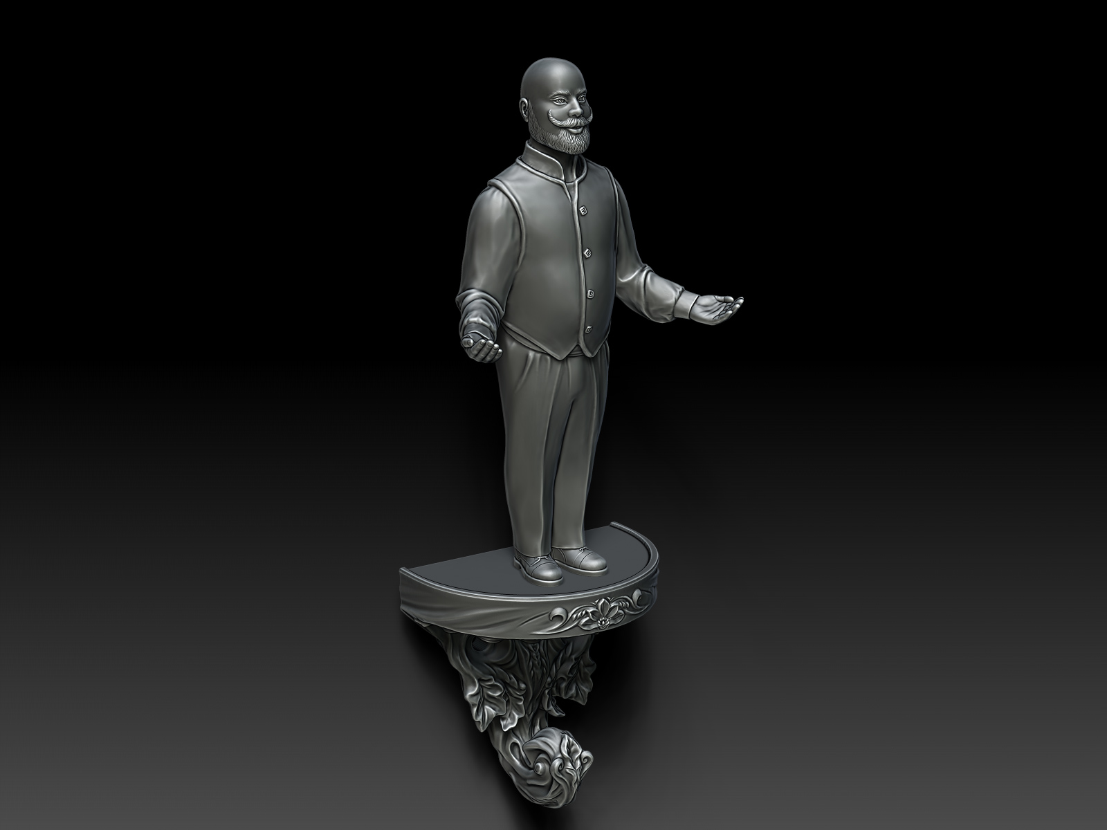 Tabletop figurine of the Fancy Houseman.